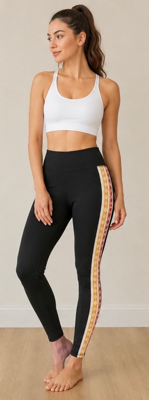 NWT C&C California Women’s High Waist Leggings Small Aztec Stripe Black
